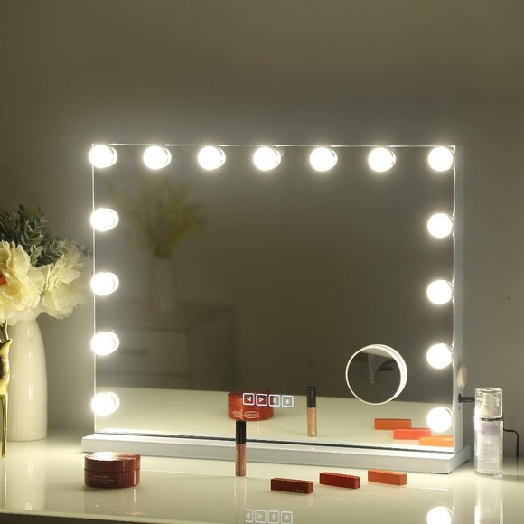 Bluetooth Speaker Vanity Mirror + USB Port (15 bulbs) - Picture 6 of 6